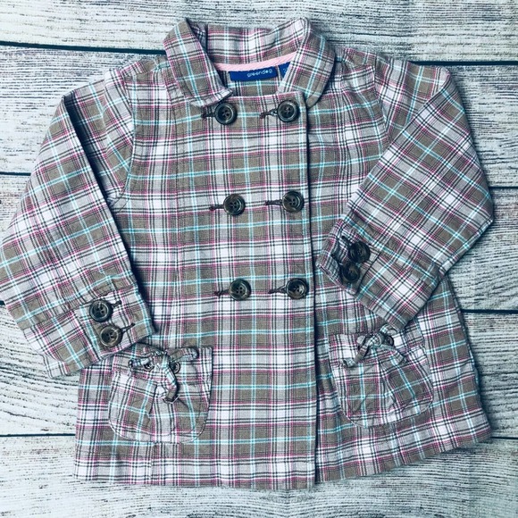 greendog Other - Greendog Baby Girl 24m pink/brown plaid jacket